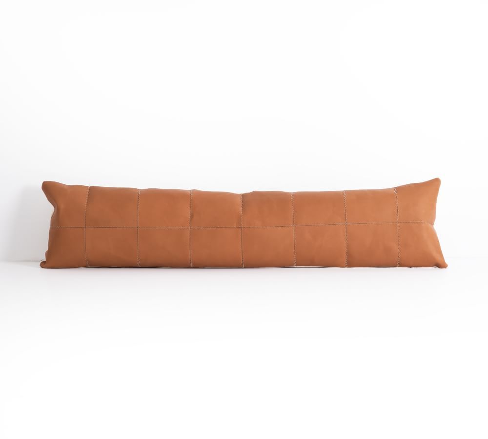 Garrit Leather Lumbar Pillow | Pottery Barn (US)