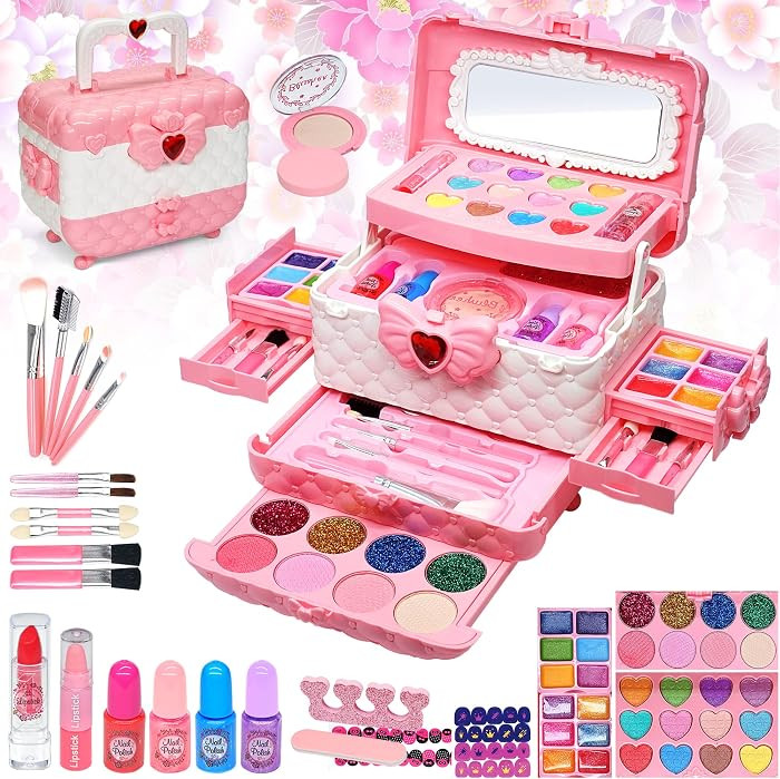 Kids Makeup Kit Toys for Girls - Kids Toys Washable Real Girls Make Up Set Princess Little Girl M... | Amazon (CA)