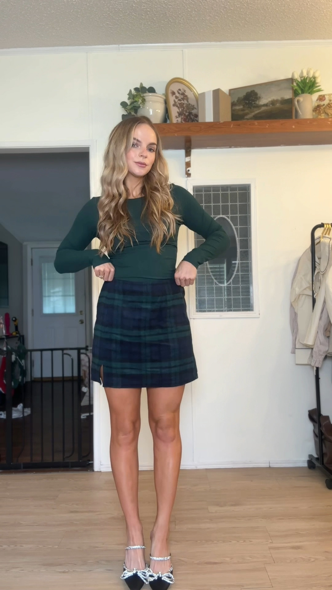 Holiday party outfit Christmas outfit inspo size down in skirt 

#LTKHoliday #LTKootd