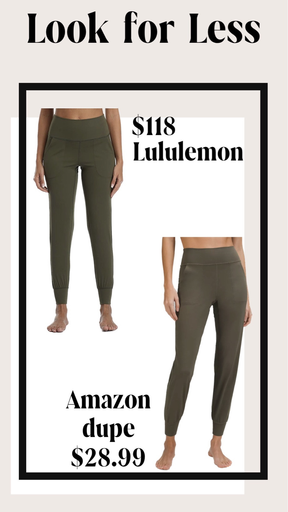 I love a good dupe- these high-waisted #joggers with pockets (on sale!) are a near mirror image of #lululemon's Align high-rise jogger! #amazondupe #lululemondupe #bestleggings 

#LTKfit #LTKsalealert #LTKstyletip