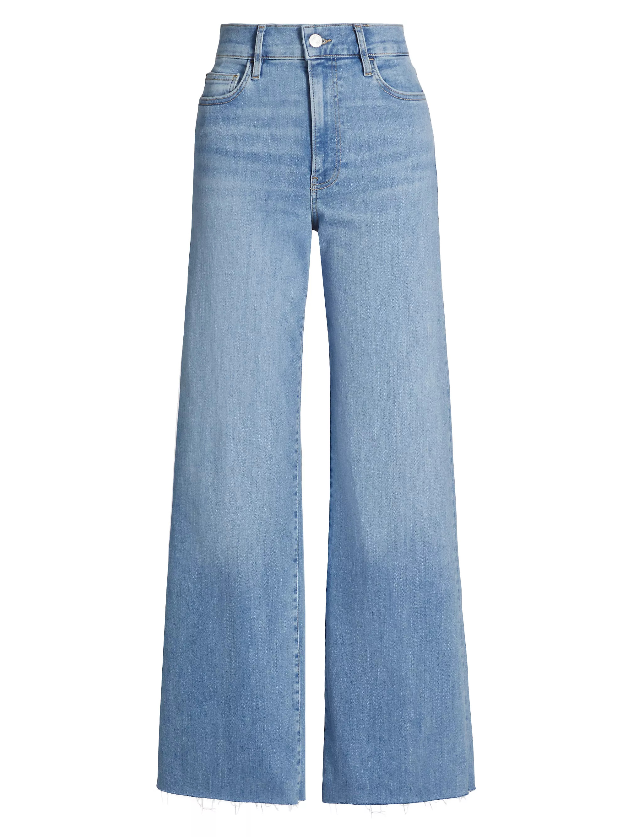 Le Slim Palazzo Raw-Fray High-Rise Jeans | Saks Fifth Avenue