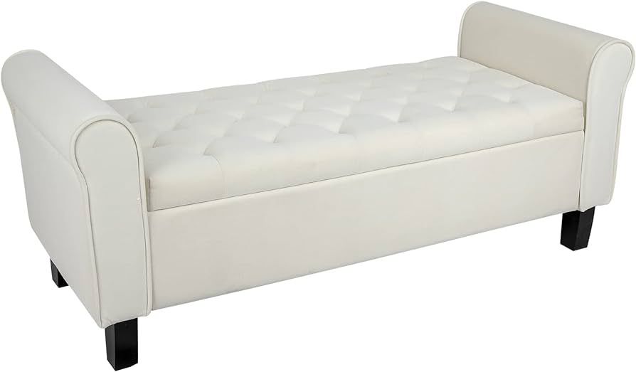Babion Storage Bench for Bedroom End of Bed, Button Tufted Storage Ottoman Bench 51Inch, End of B... | Amazon (US)