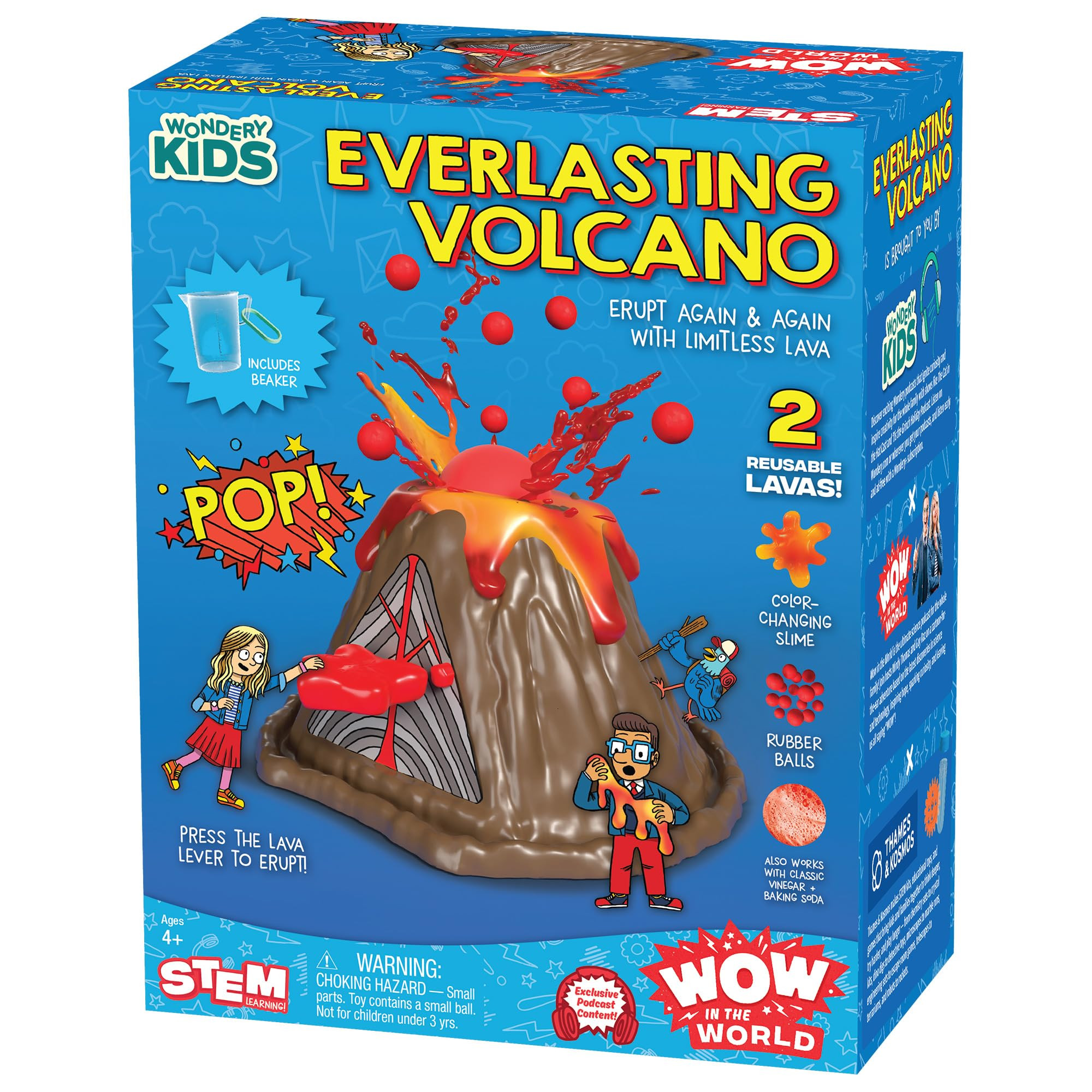 Wow in The World Everlasting Volcano | Erupt Your Volcano Again & Again, Slime Lava, Rubber Lava ... | Amazon (US)