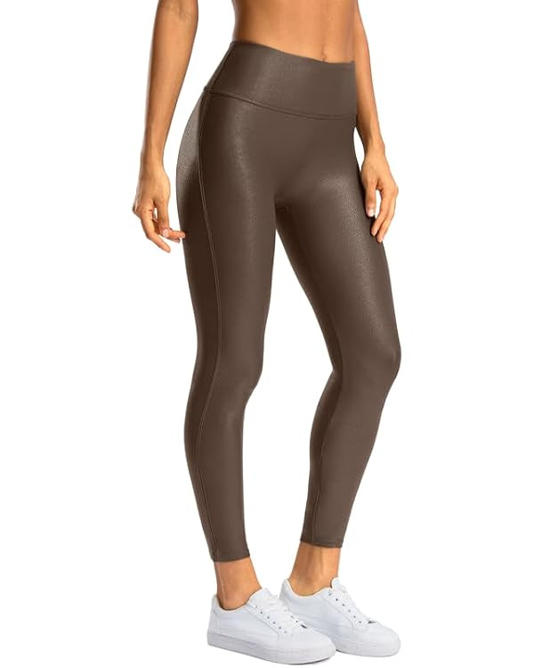 SANTINY Women's Faux Leather Leggings 25''/27''/29''-High Waisted Stretch Leather Pants Pleather ... | Amazon (US)