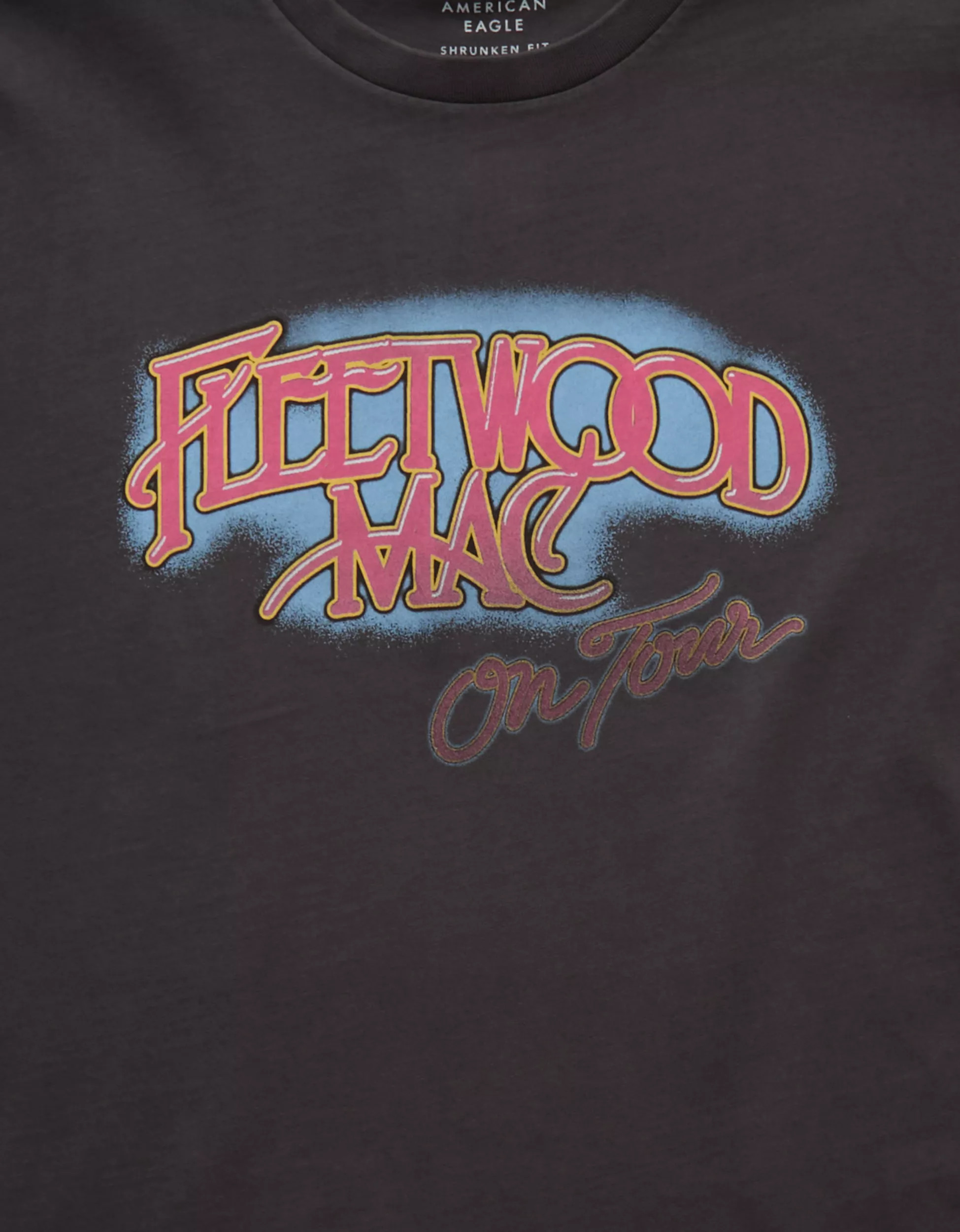 AE Shrunken Fit Fleetwood Mac Graphic T-Shirt | American Eagle Outfitters (US & CA)