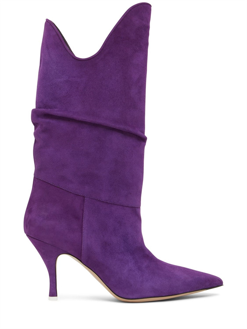 85mm Venus suede slouchy boots | Luisaviaroma