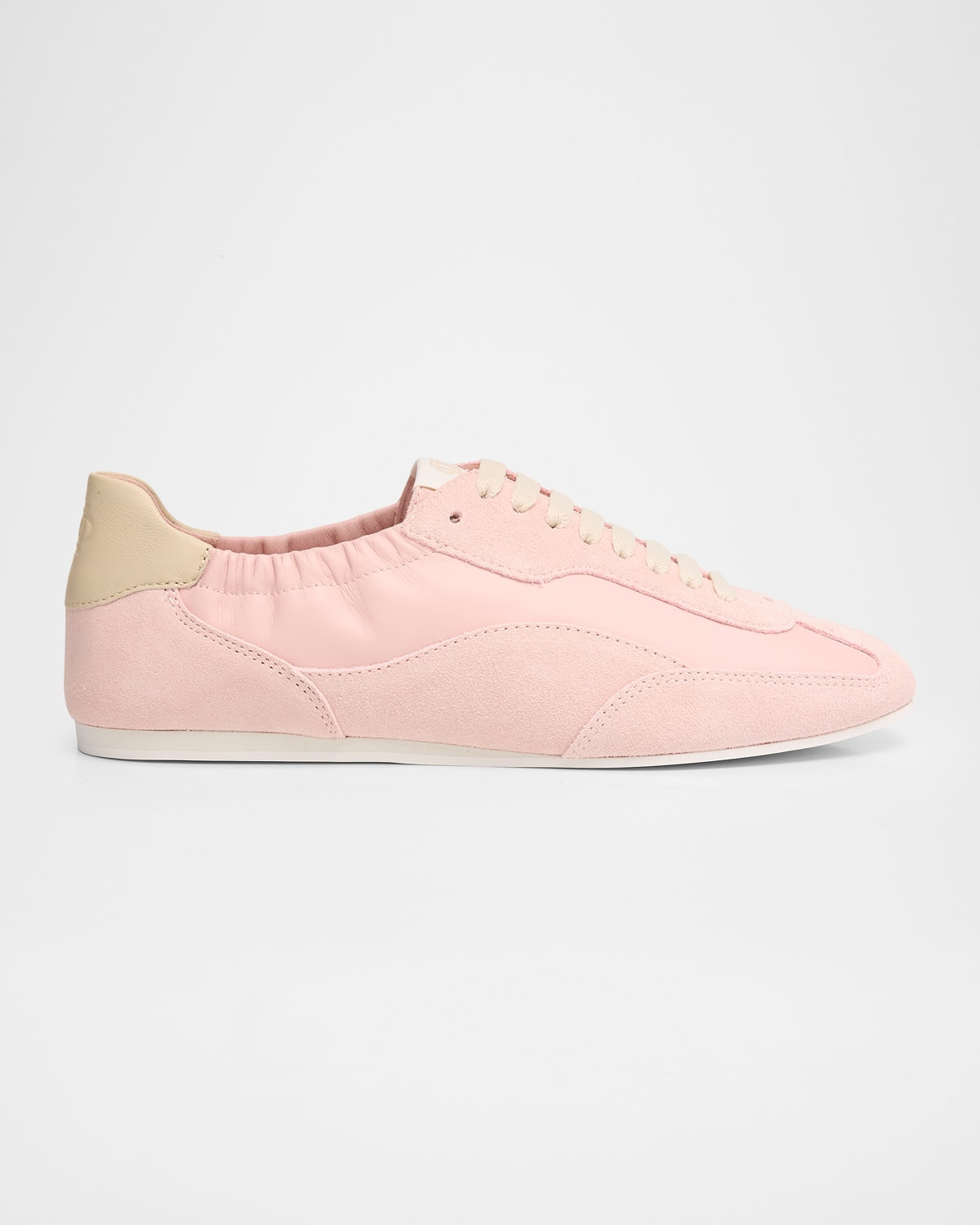 Georgie Suede and Leather Low-Top Sneakers | Neiman Marcus