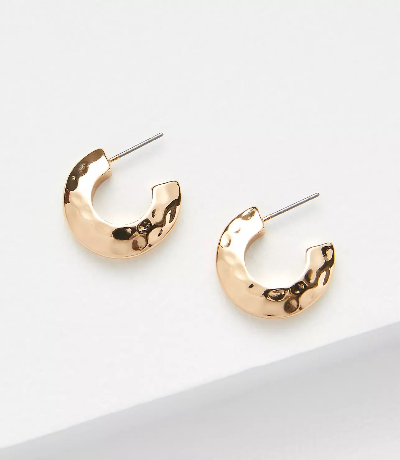 Hammered Hoop Earrings | LOFT