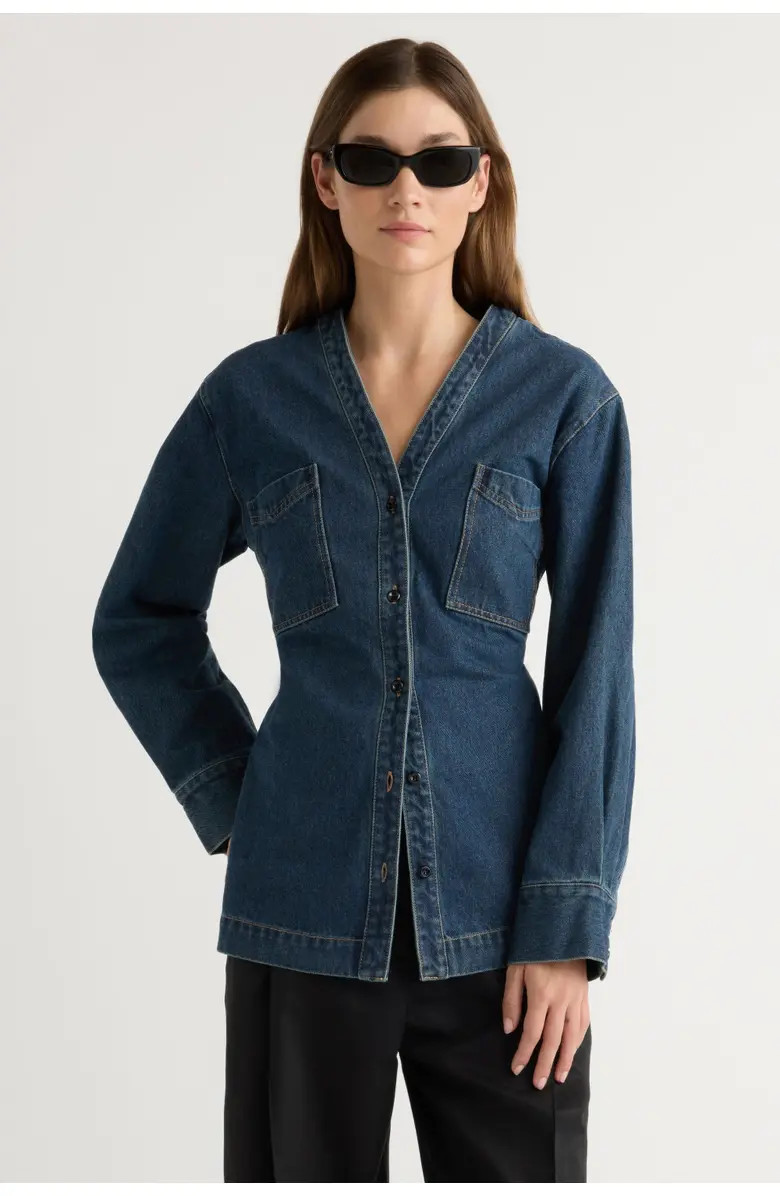 Emmett Structured-Sleeve Denim Jacket | Nordstrom