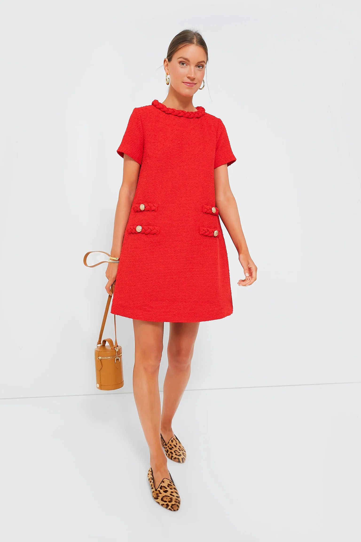 Red Tweed Jackie Dress | Tuckernuck (US)