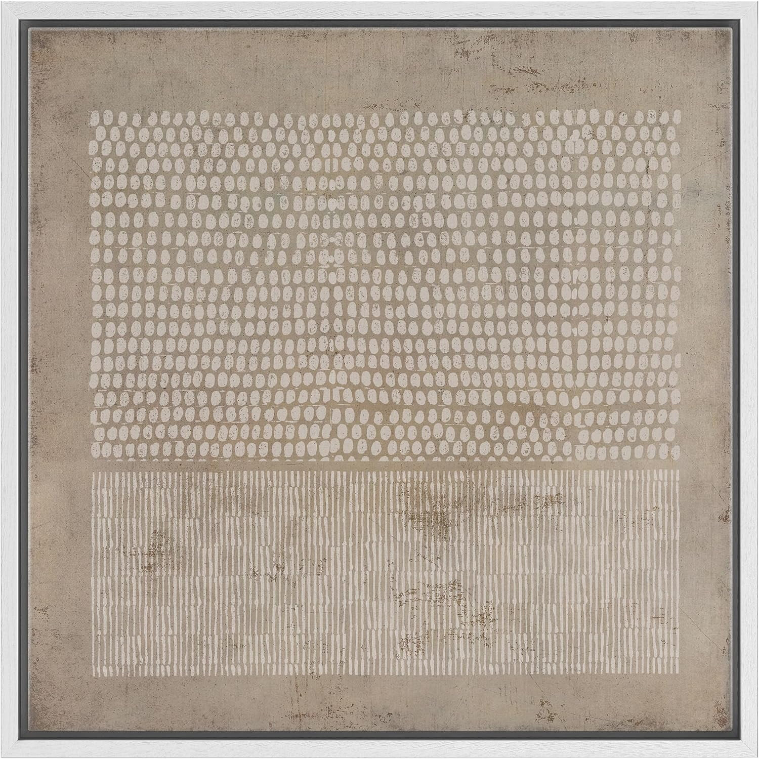 PixonSign Framed Canvas Wall Art Gunge Dark Pastel Geometric Pattern Print Abstract Fine Art Deco... | Walmart (US)