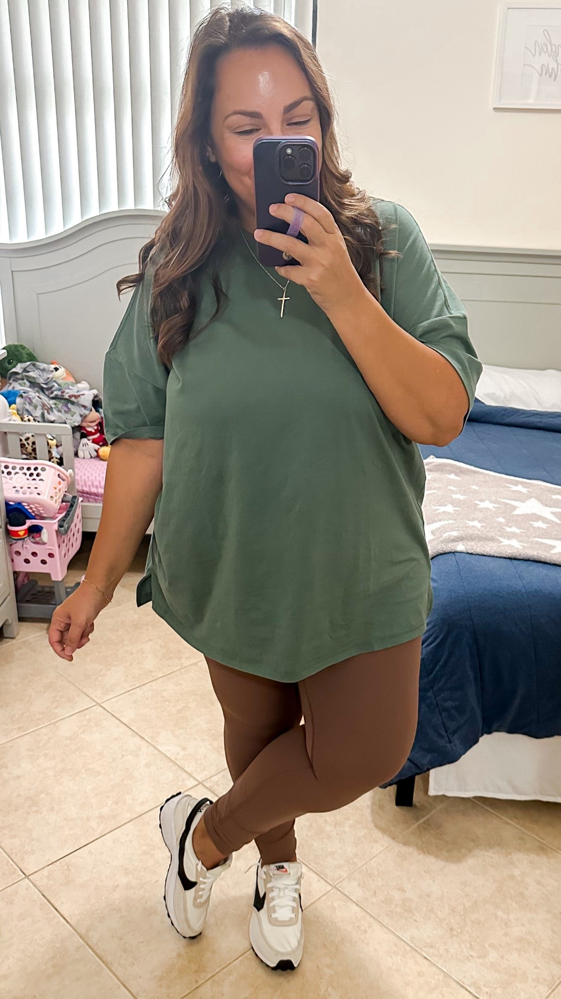 • tee - Nuuds (code: Erica33002)
• leggings - Target (similar option linked)
• sneakers - Nike
• necklace - Electric Picks
• earrings - Macys 

#LTKFindsUnder100 #LTKFindsUnder50 #LTKActive