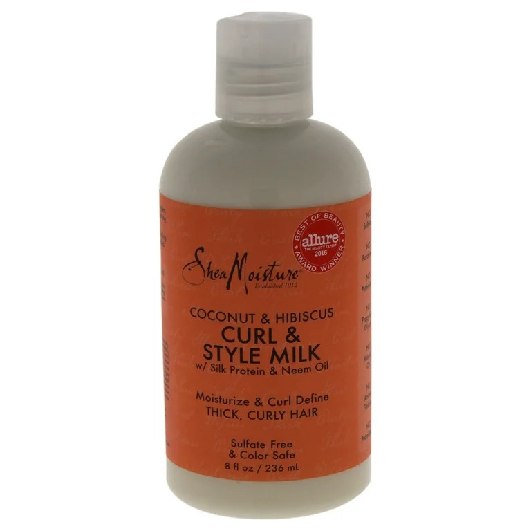 SheaMoisture Curl Enhancing Style Milk, Coconut and Hibiscus Frizz Control Sulfate Free 8, oz | Walmart (US)