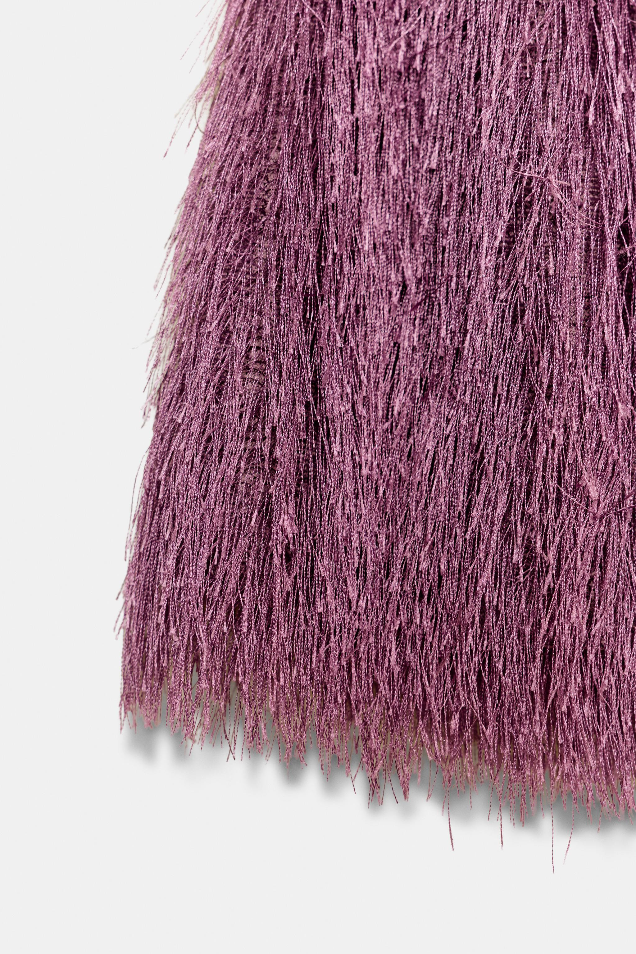 SHORT FRINGED SKIRT | Zara US