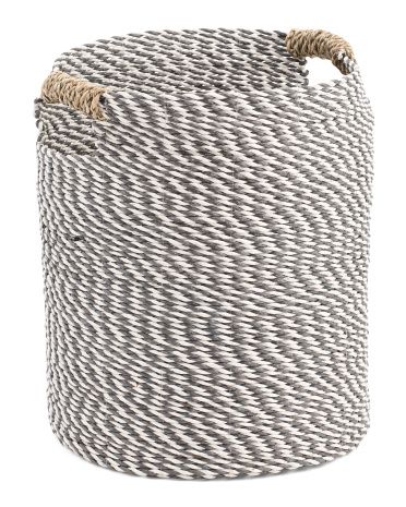 Medium Raffia Twisted Round Basket | Marshalls