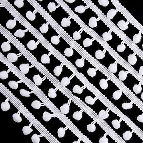 Teemico 20 Yards Mini Pom Pom Trim Ball Fringe Ribbon Sew on Pom Pom Fringe Tassel Lace for DIY Sewi | Amazon (US)