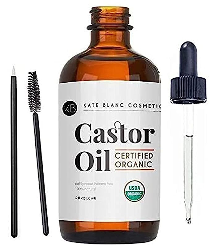 Kate Blanc Cosmetics Castor Oil (2oz), USDA Certified Organic, 100% Pure, Cold Pressed, Hexane Fr... | Amazon (US)