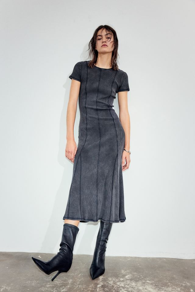 Dress with Flared Skirt and Flatlock Seams | H&M (US + CA)