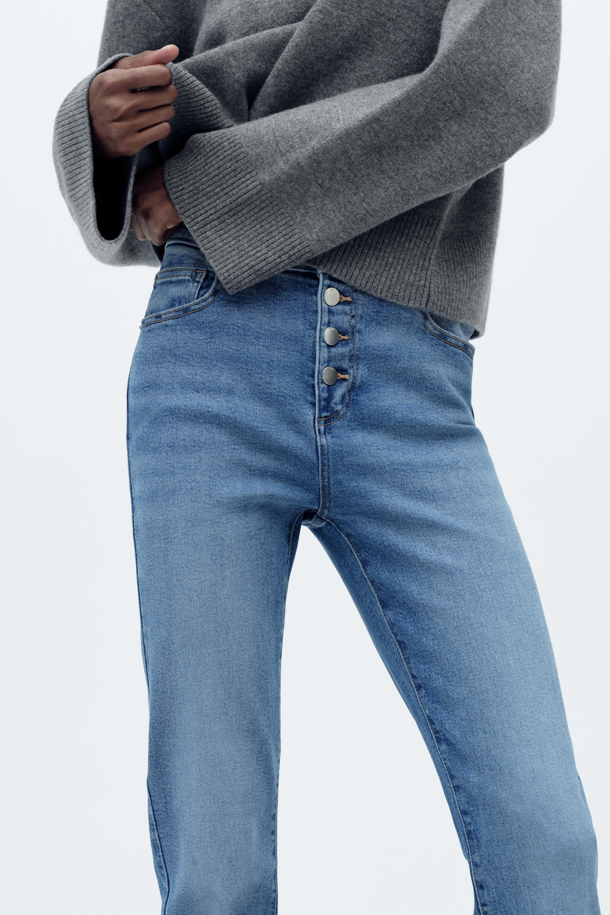 HIGH WAIST - FLARE LEG - FULL LENGTH - STRETCHHigh-waisted jeans with five pockets. Slim fit thro... | Zara US