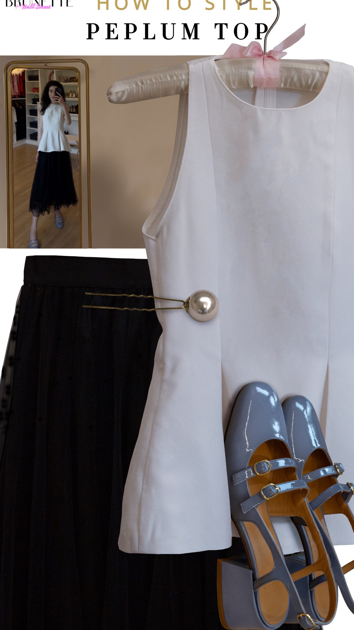 Peplum top, midi black skirt, black tulle skirt, block heels, midi heels, blue shoes, white top, old money summer style, fancy outfit, Rock
#LTKSummer

#LTKParties #LTKStyleTip #LTKSeasonal