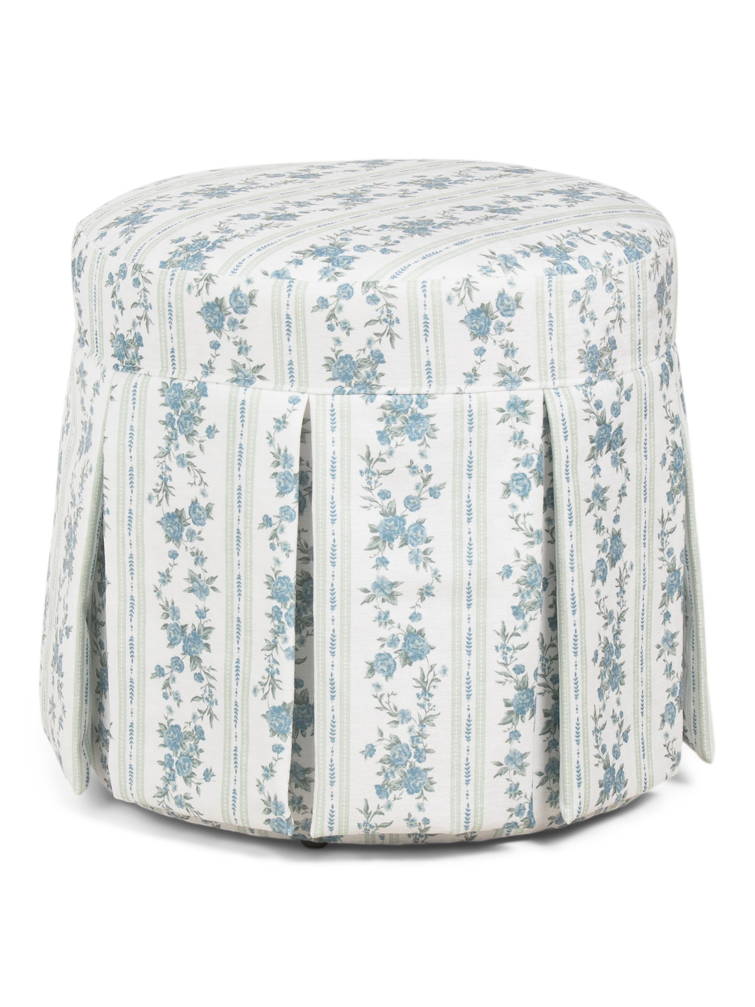 Juliet Romantic Stripe Skirted Ottoman | TJ Maxx