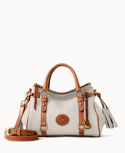 All Weather Longevity
This timeless satchel, made from innovative Italian pebble leather that's b... | Dooney & Bourke (US)