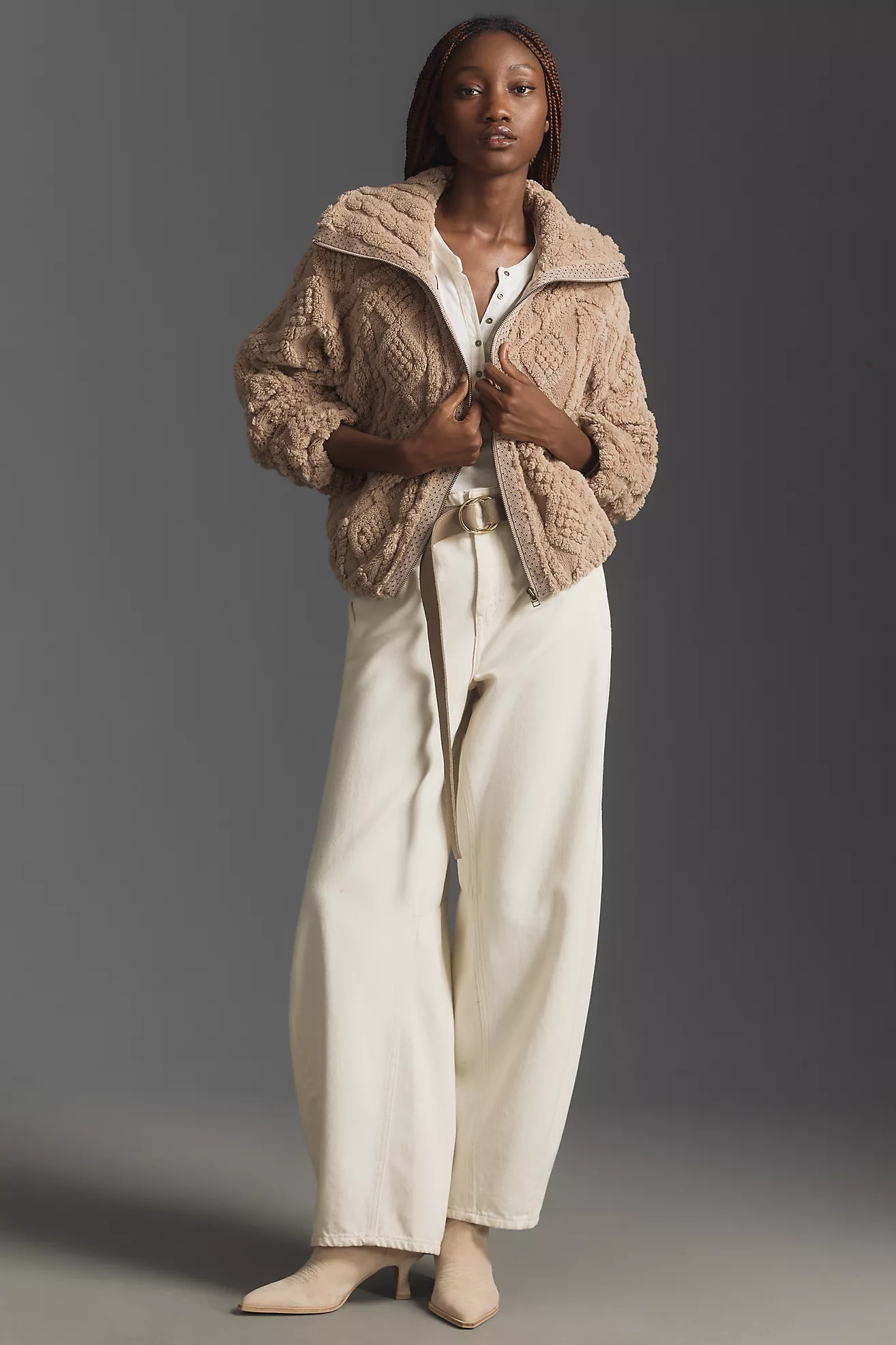 Pilcro Textured Faux-Fur Jacket | Anthropologie (US)