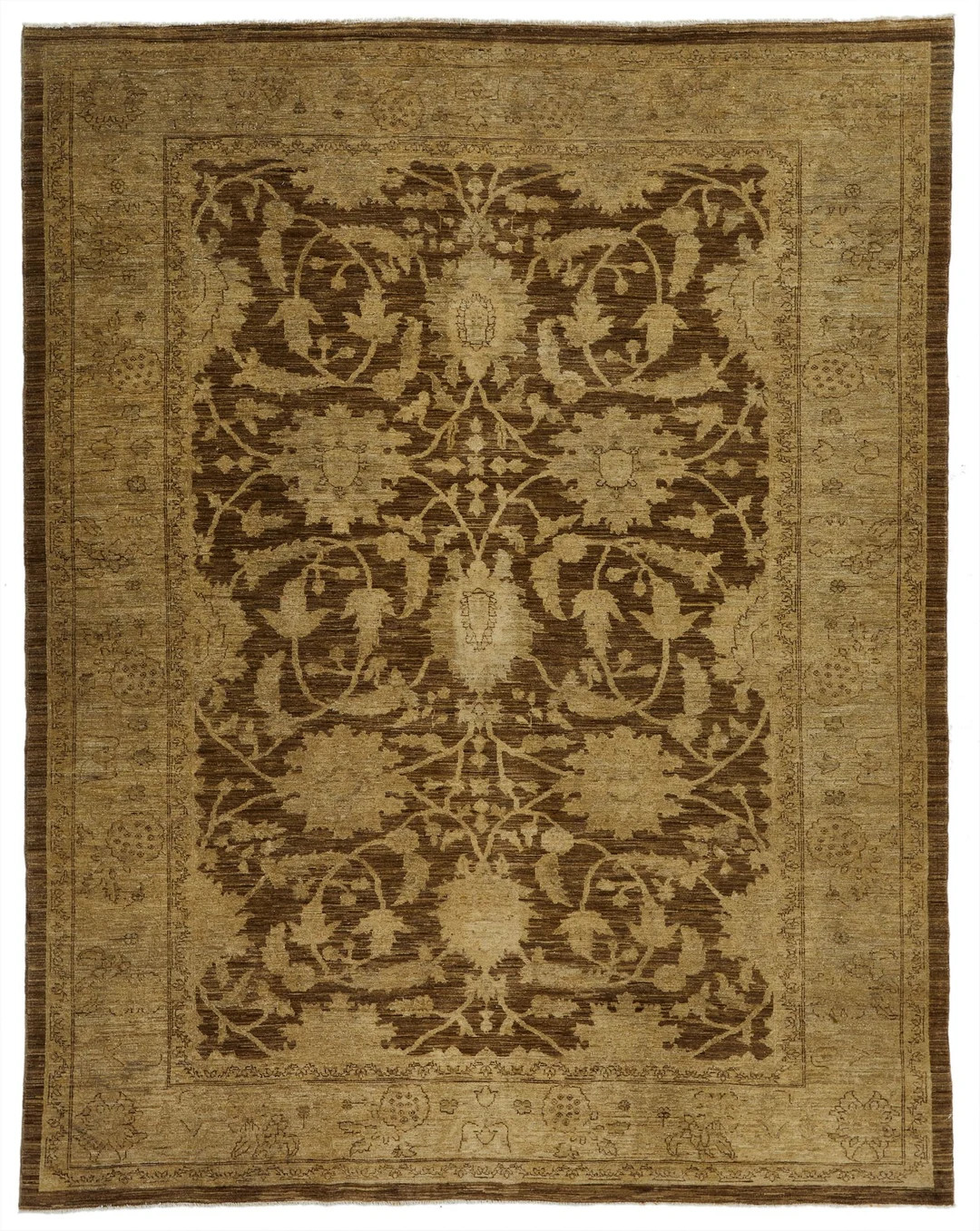 8x10 Brown and Ivory Turkish Oushak Rug - Etsy | Etsy (US)