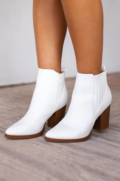 Lana White Block Heel Booties | Shop Priceless