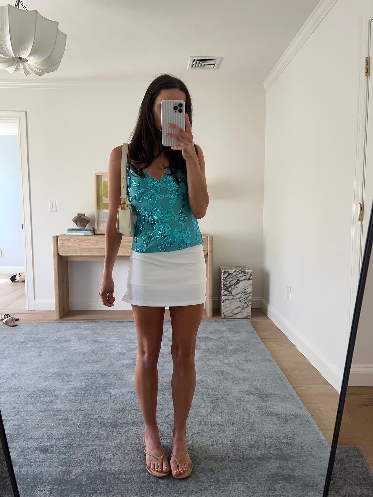 Summer vacation/ date night outfit! Skort wearing XS and top wearing XS! heels true to size 

 #LTKootd #LTKSeasonal