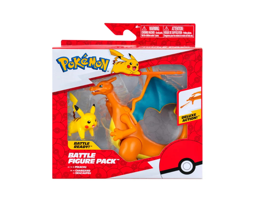 Pokemon Battle Figure 2 Pack - Features 4.5-Inch Charizard and 2-Inch Pikachu Battle Figures - Wa... | Walmart (US)