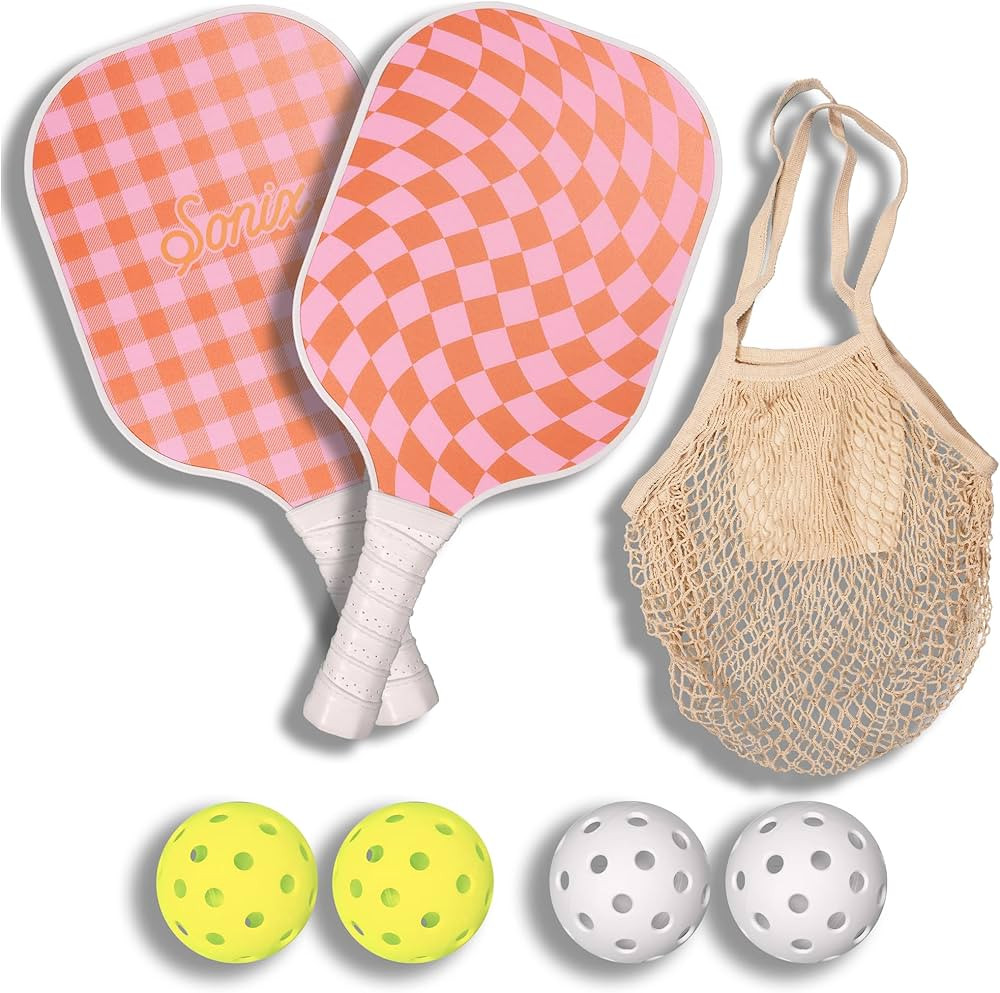 Sonix | Pickleball Paddles Set of 2 | Fiberglass Surface Pickleball Set with 2 Rackets, 4 Balls, ... | Amazon (US)