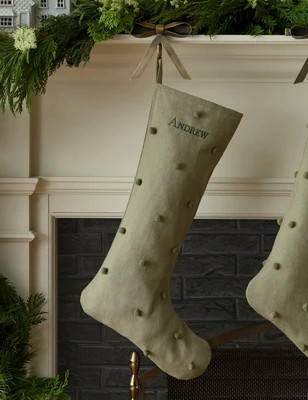 Pom Stocking by Sarah Sherman Samuel, Ivory | Lulu and Georgia 