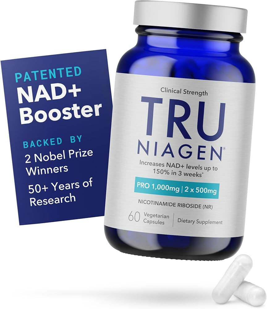TRU NIAGEN PRO NAD+ Supplement for Anti Aging and Cell Regeneration, 2 x 500mg Patented Niagen, 3... | Amazon (US)