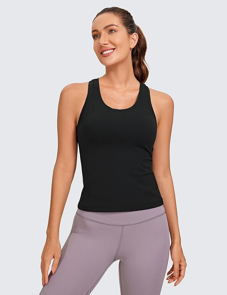 CRZ YOGA Butterluxe Racerback Workout Tank Tops for Women Tight Sleeveless Camisole Gym Athletic ... | Amazon (US)