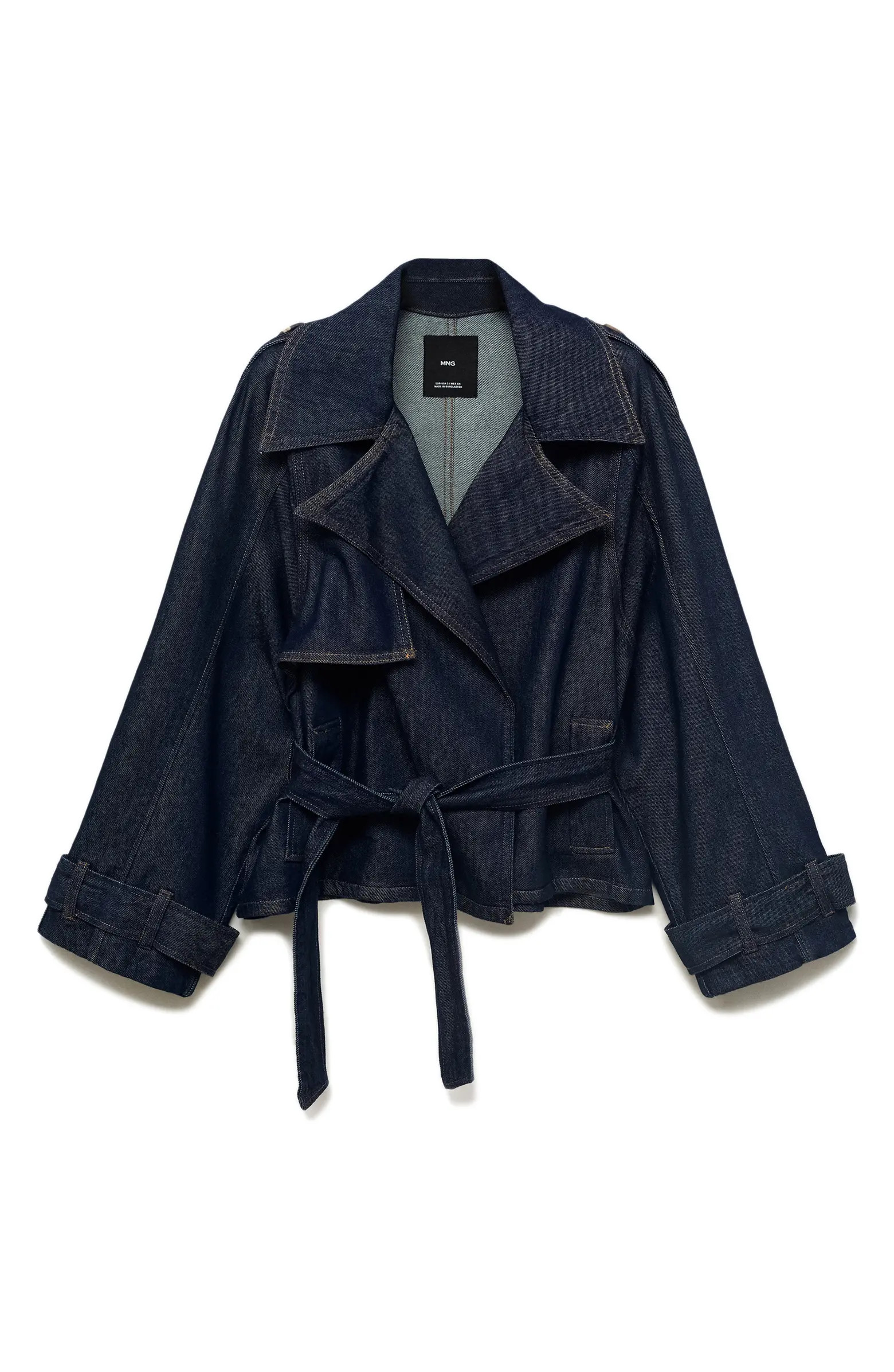 MANGO Denim Trench Jacket | Nordstrom | Nordstrom