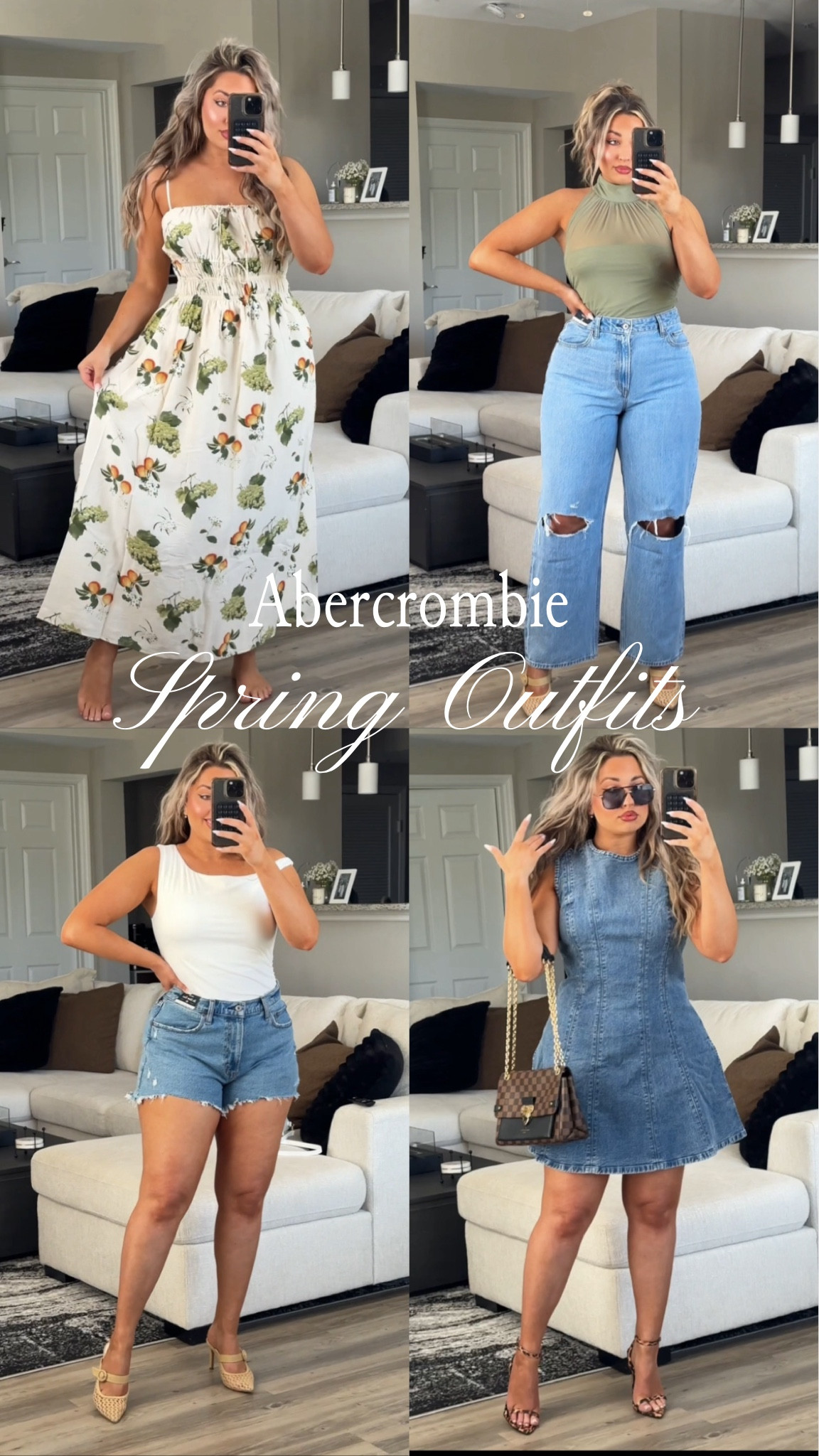 Abercrombie spring outfits on the LTK spring sale! I am loving these dresses, jeans, and shorts for Easter, Mother’s Day, date night, and vacation! 

Dresses: medium 
Jeans: size 31 Short
Shorts: size 31
Tops: medium 

Midsize fashion, spring dresses, jeans, shorts, Easter outfits, casual outfits, curvy fashion, midsize outfits 

#LTKSpringSale 

#LTKStyleTip #LTKMidsize