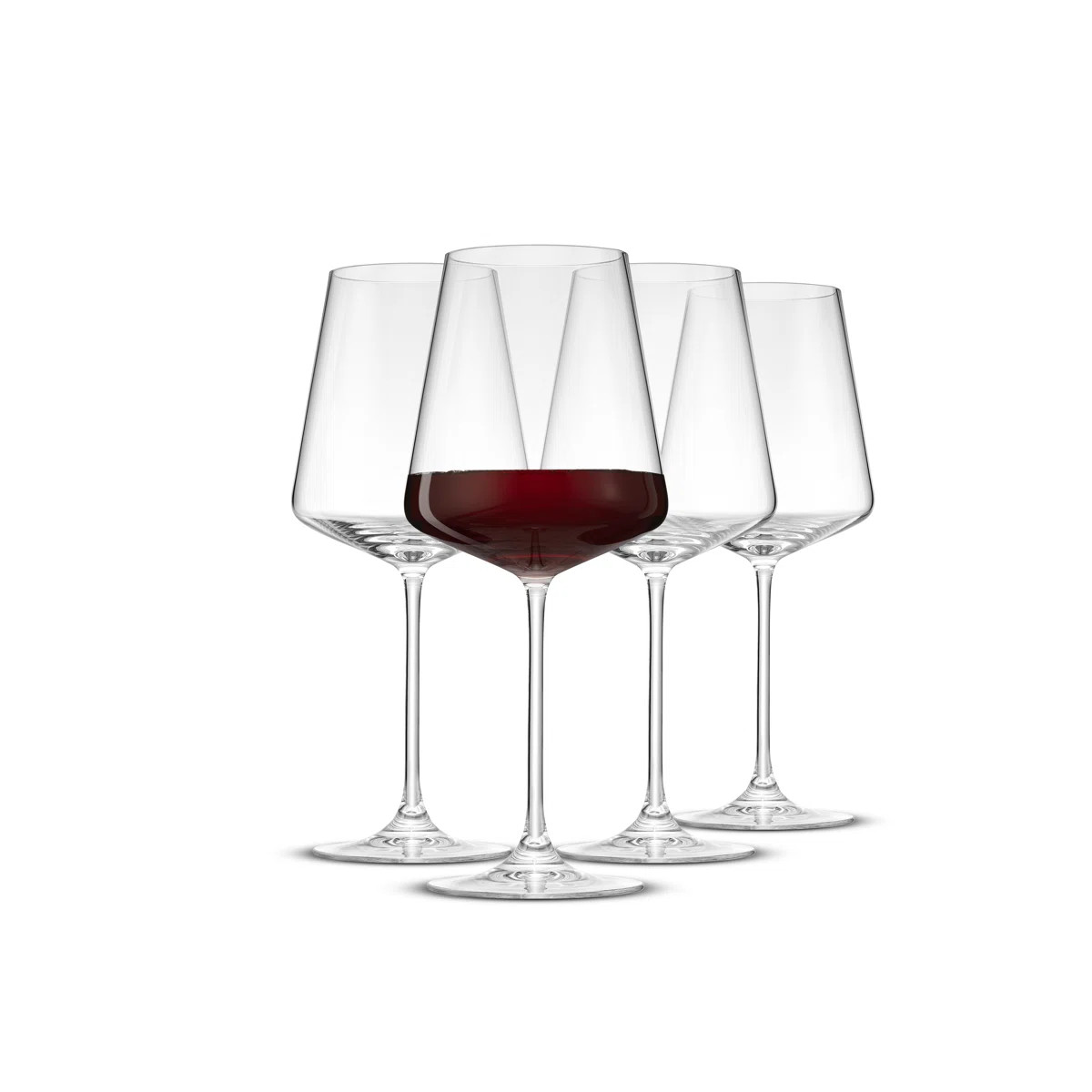 Sidney 22.5oz Burgundy, Set of 4, Clear (Set of 4) | Wayfair North America