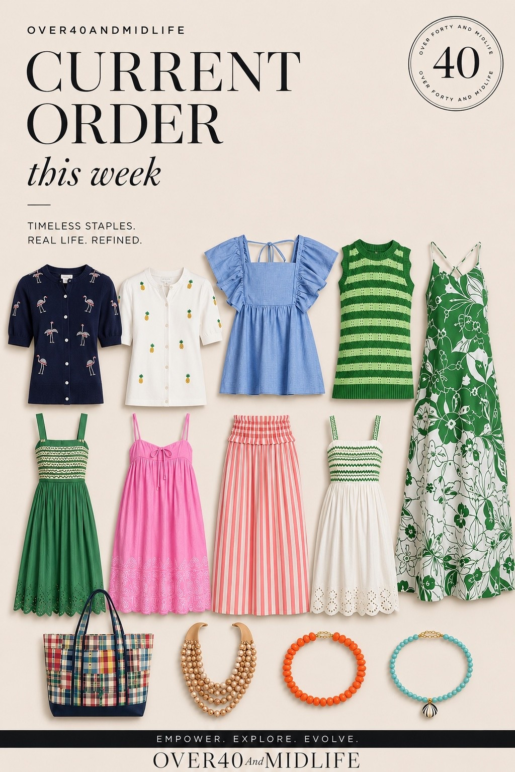 ✨Tap the bell, save and ❤️ for over 40 fashion, midlife style, midsize fashion and luxury looks for less. 

There’s something about summer color that just makes getting dressed more fun. 💚🩷💙

I’m usually a neutral girl, but these pieces felt too good to leave behind.

A few playful prints.
A few happy colors.
And pieces that still work on a real midlife body.

Because style isn’t about dressing younger.

It’s about wearing what makes you feel like yourself again.

Can't wait to style these!

👑 Helping you look good, feel good.-Lindsey Denver   

Check back daily for belly-friendly style, confidence, and Outfit Physics™.

#LTKOver40 #LTKMidsize #LTKPlusSize