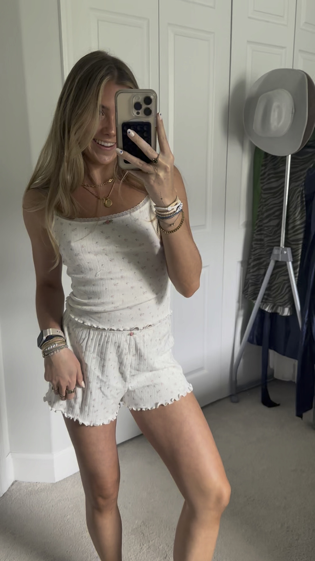 AE Lace-Trim Pointelle Tank & Shorts PJ Set. Wearing size XS. Tank top has a square neckline with lace trim & a rosette detail. Shorts have an elasticized waist. We wore what dupe. #AEpartner #AEjeans @americaneagle American Eagle. American Eagle outfitters. #springfashion #springstyle #summerstyle #summerfashion #tryonhaul #tryon #tryonwithme #trendyoutfits #trendyclothes #styleinspo #trending #currentfashiontrend #fashiontrends #2024trends 

#LTKfindsunder50 #LTKSeasonal #LTKsalealert