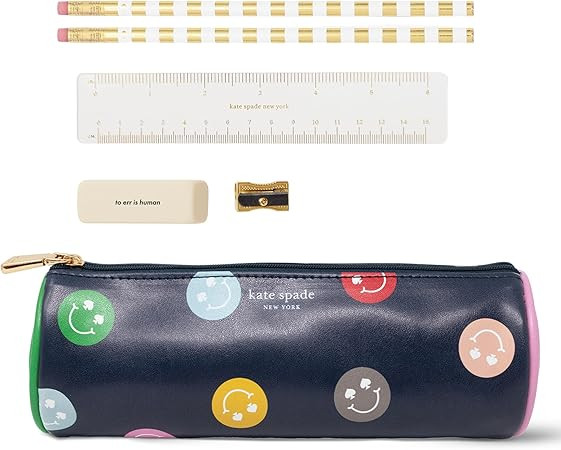 kate spade new york Pen and Pencil Case with Office Supplies, Zip Pouch Includes 2 Pencils, Sharp... | Amazon (US)