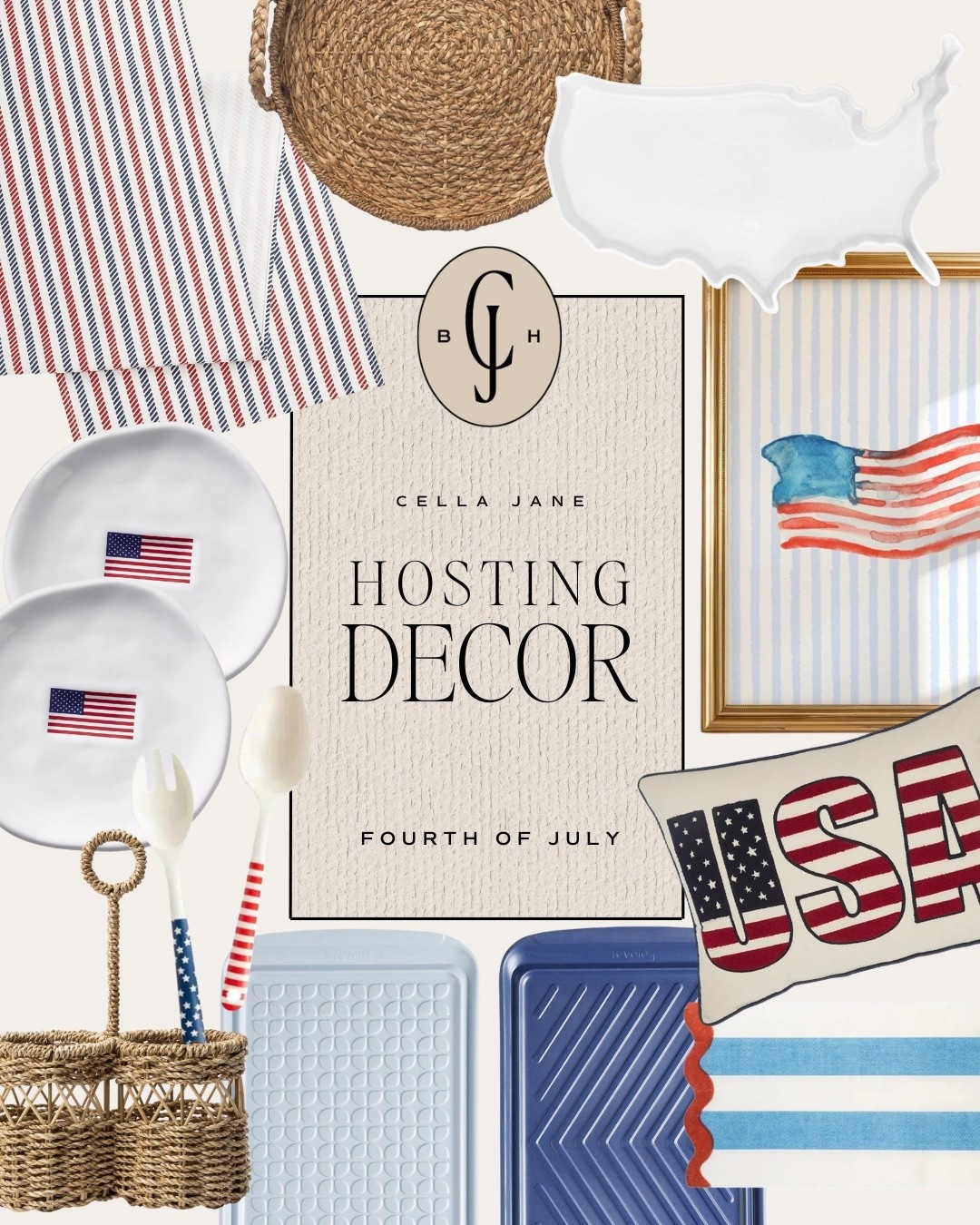 All the fun festive cute 4th of July holiday decor for hosting 

#LTKSeasonal #LTKSummerEdit