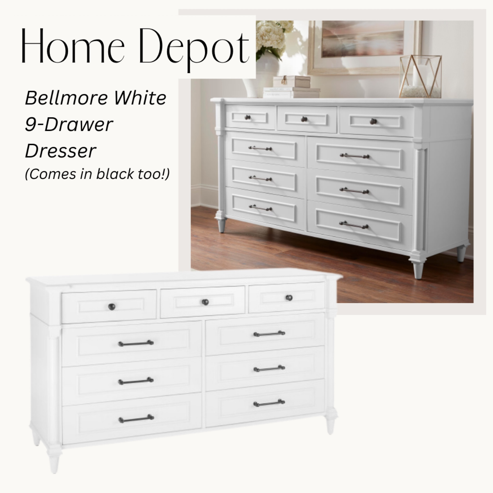 White 9-drawer dresser from Jone Depot currently on sale!

#bedroomfurniture
#bedroom
#bedroomdresser

#LTKstyletip #LTKsalealert #LTKhome