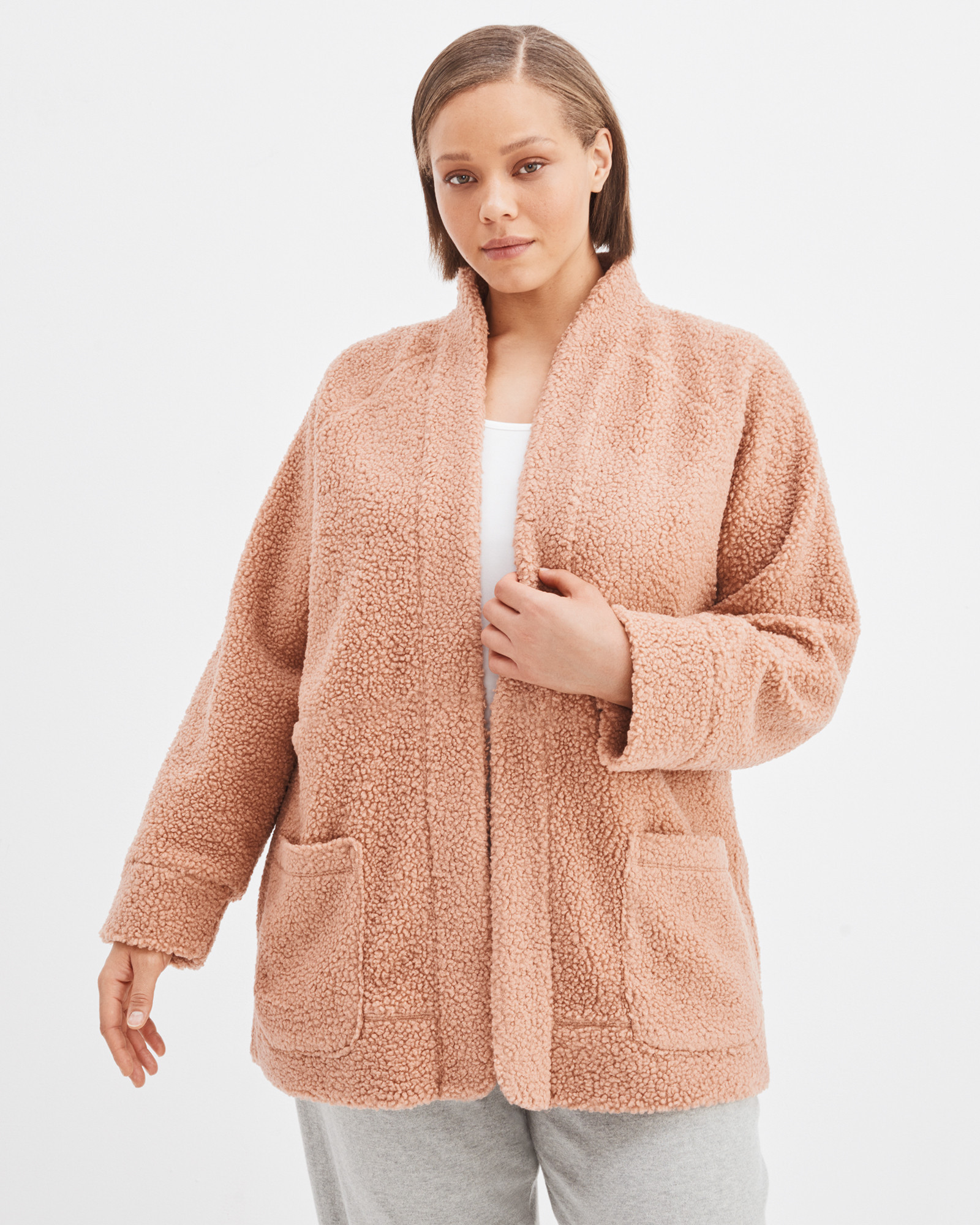 Sherpa Cardigan - Clay - Small | Haven Well Within