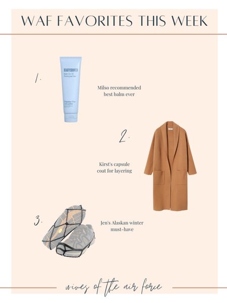 The balm everyone needs to have on hand, perfect capsule coat for layering + Alaskan winter must have item - this week's most shopped items on Wives of the Air Force 🇺🇸 

#LTKbeauty #LTKunder50 #LTKSeasonal