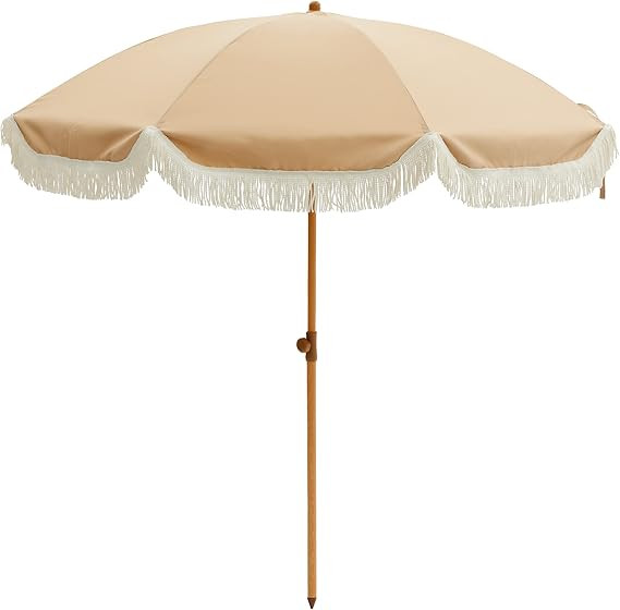 Kbrellaoutlets 7ft Patio Umbrella, Outdoor Umbrella, UV 50+ Protection, Beach Umbrellas for Sand ... | Amazon (US)