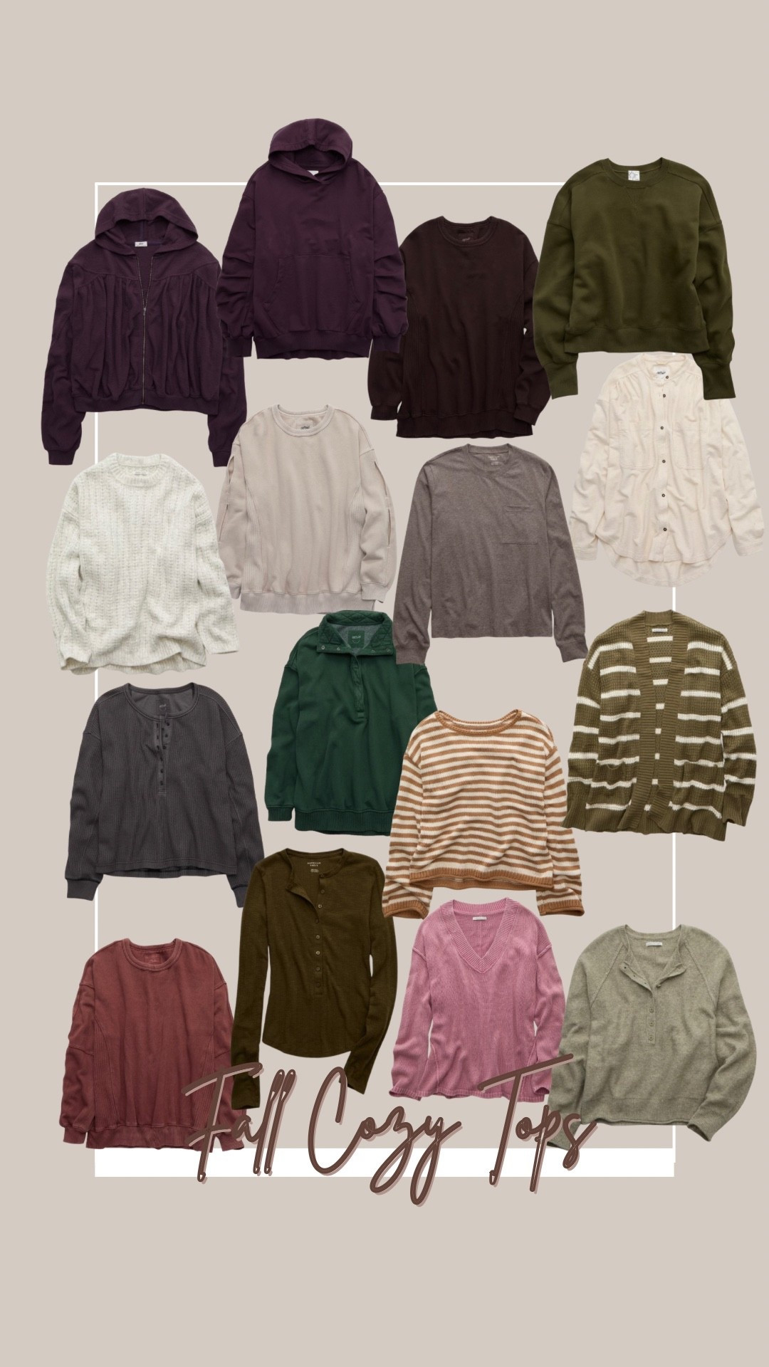 All the Cozy Tops. Perfect for Fall. Most come in multiple color options. 
#fallfashion #sweaters #hoodies #sweatshirt #tops 

#LTKFallSale #LTKSaleAlert #LTKSeasonal