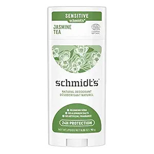 Schmidt's Baking Soda-Free Sensitive Skin Natural Deodorant for Women and Men, Jasmine Tea with 2... | Amazon (US)