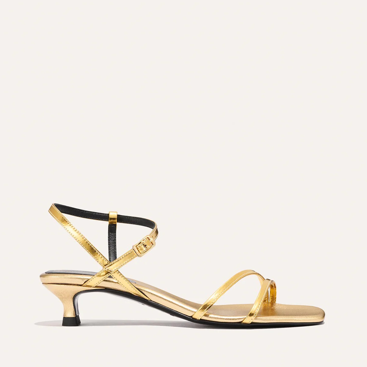 The Dylan Sandal - Gold Mirror | Margaux