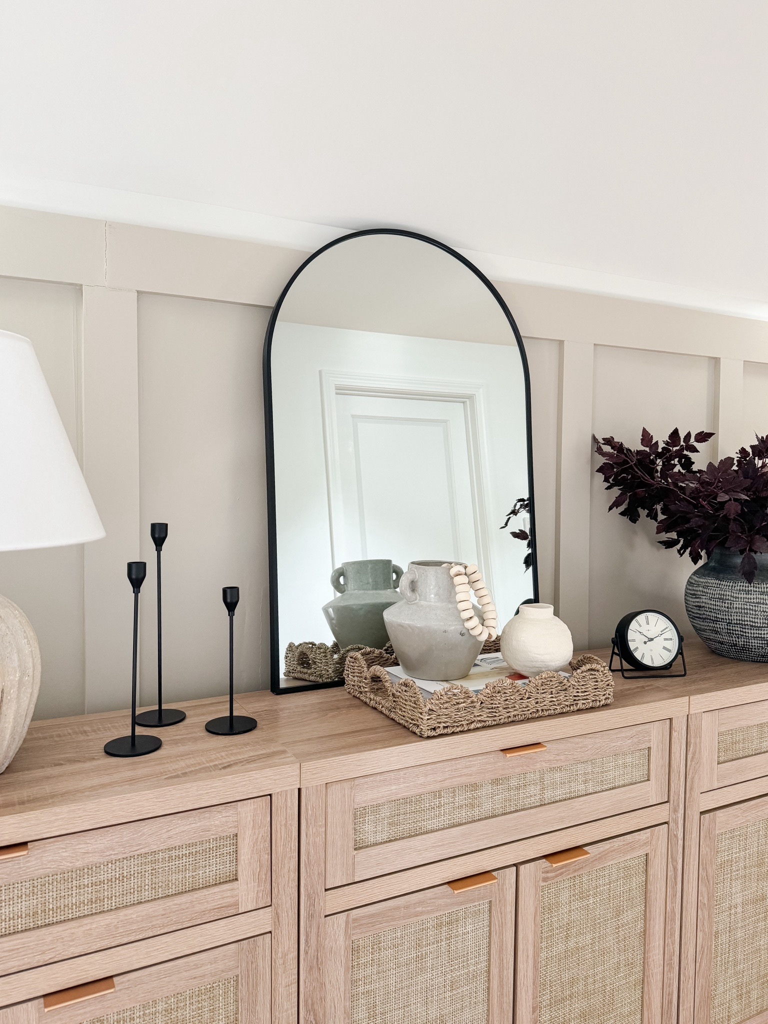 Amazon faux tree, pottery barn lamp, Walmart cabinet, hallway decor, coastal home decor, Sherri Calnan home 

#LTKhome #LTKstyletip #LTKfindsunder100